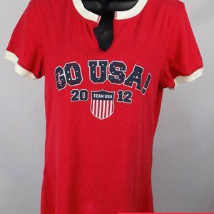 Team USA Olympics Shirt Women's Medium Red America